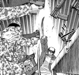 奴らのアジトに銃がいっぱいありましたよ
