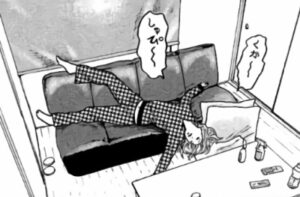 寝ている洋子